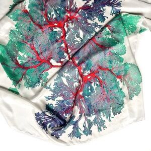 Zoebe Silk Scarf Sea Fan Coral Cover-up